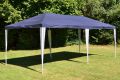 Zahradní stan 3×6 m – modrobílý, skládací, s klik systémem