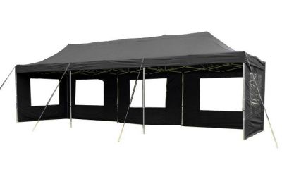 Zahradní skládací párty stan PROFI - černá 3 x 9 m