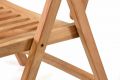 DIVERO skládací židle z týkového dřeva, 2 kusy