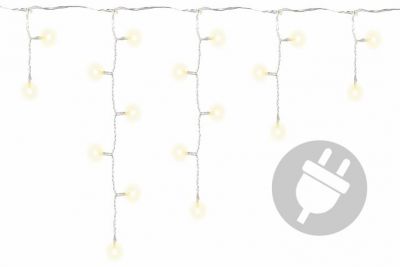 Vánoční světelný déšť 2,7 m, 72 LED, teple bílý