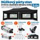 Nůžkový párty stan 3 × 6 m s bočními stěnami, černý