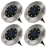 Zahradní sada solárních vestavěných LED svítidel Garth 4 ks