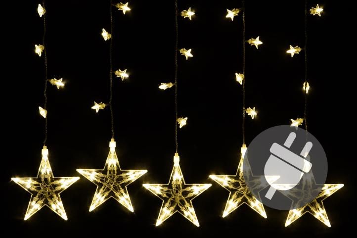 Levně Nexos 28705 Vánoční dekorace - Svítící hvězdy - sada, 100 LED diod