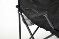 Kempingová sada - 2x skládací židle s držákem - černá