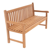 Zahradní lavice DIVERO 3-místná masiv, 150 cm