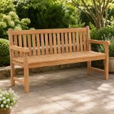 Teaková zahradní lavice 150 cm pro 3 osoby, ošetřený teak