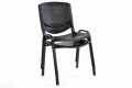 Stohovatelná plastová kancelářská židle, černá