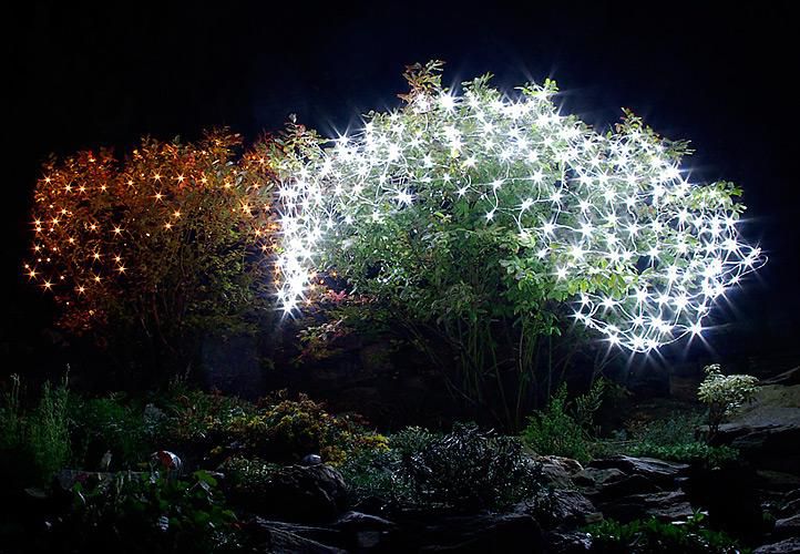 Vánoční LED světelná síť - 1,5x1,5 m, 100 diod, studeně bílá