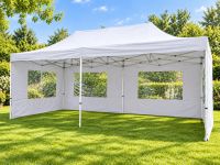 Nůžkový párty stan 3 × 6 m s bočními stěnami, bílý