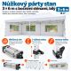 Nůžkový párty stan 3 × 6 m s bočními stěnami, bílý