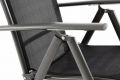 Zahradní hliník. skládací křeslo s podnožkou RELAX, antracit