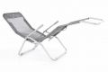 Polohovatelné zahradní lehátko, šedá