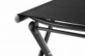 Zahradní polohovatelná židle + stolička pod nohy, černá