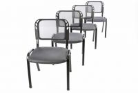 Sada 4 stohovatelných kongresových židlí, šedá