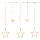 Vánoční LED řetěz, hvězdy, 0,6 m, 61 LED, teple bílé