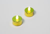 Dekorativní sada 2 čajové svíčky, zlaté