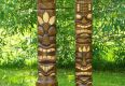 Dřevěný sloup Garth totem hnědý 100 cm