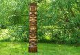 Dřevěný sloup Garth totem hnědý 100 cm