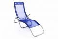 Polohovatelné zahradní lehátko, modré