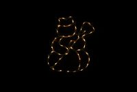 Vánoční LED dekorace do okna - SNĚHULÁK - 40 cm
