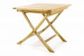 Skládací zahradní stolek DIVERO - týkové dřevo neošetřené - 80 cm