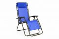 Zahradní skládací houpací lehátko s podhlavníkem - modré