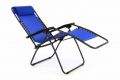 Zahradní skládací houpací lehátko s podhlavníkem - modré
