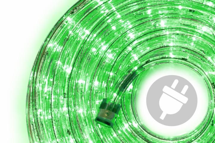 Fotografie Nexos 552 LED světelný kabel 20 m - zelená, 480 diod