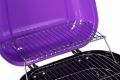 Garth Kufříkový gril na dřevěné uhlí, fialový