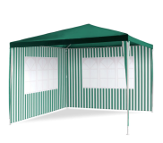 Zahradní párty stan - zelený 3 x 3 m + 2 boční stěny