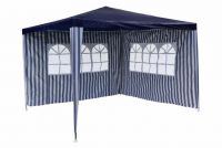 Garthen Zahradní párty stan, modrý, 3 x 3 m + 2 boční stěny