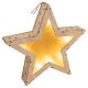 Vánoční dřevěná hvězda s 3D efektem, 10 LED
