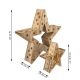 Sada 2 dřevěných vánočních hvězd - 15 LED