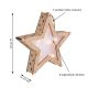 Vánoční dřevěná hvězda s 3D efektem, 8 LED