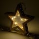 Vánoční dřevěná hvězda s 3D efektem, 8 LED