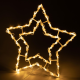 Vánoční dekorace na okno 40 cm, hvězda, 50 LED, teple bílá