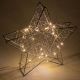 Vánoční kovová hvězda 30 x 29 x 5 cm, šedá, 25 LED