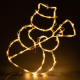 Vánoční dekorace na okno 40 cm, sněhulák, 50 LED, teple bílá