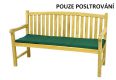 DIVERO polstrování na zahradní lavici 146 cm, zelená
