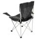 Skládací kempingová židle s držákem nápojů, černá