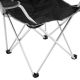 Skládací kempingová židle s držákem nápojů, černá
