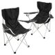 Sada 2 ks skládacích židlí, černá