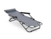 Garthen Skládací zahradní lehátko, 155 x 46 cm, šedé