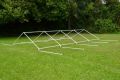Velký zahradní stan 32m² – ocelové trubky, PE plachta, 4x8m