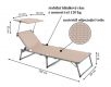 DIVERO Skládací lehátko se stříškou XXL, béžové