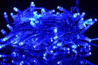 Vánoční LED řetěz 9 m, 100 LED, modrý