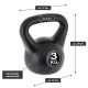 MAXXIVA Kettlebell činka, černá, 3 kg
