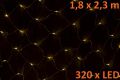 Vánoční LED světelná síť 1,8 x 2,3 m, 320 diod, teple bílá