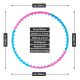 MAXXIVA Hula Hoop masážní obruč, 100 cm, modrá-růžová