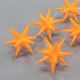 Vánoční LED hvězdy, oranžové, 10 LED, průhledný kabel